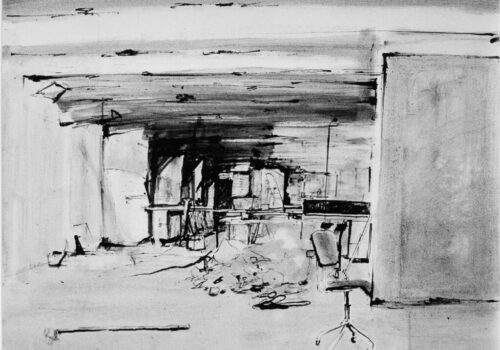 Rietpen in oker, 50x65 cm Rietpen in oker, 50x65 cm